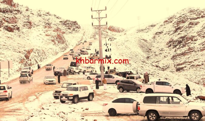 تساقط الثلوج تبوك