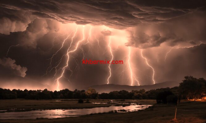 الأمطار الرعدية الغزيرة
