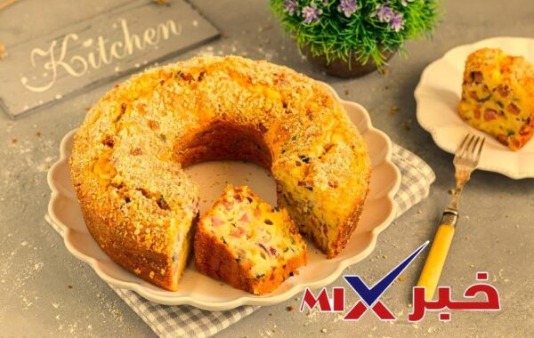 Zucchini Savory Ring Cake with Mortadella