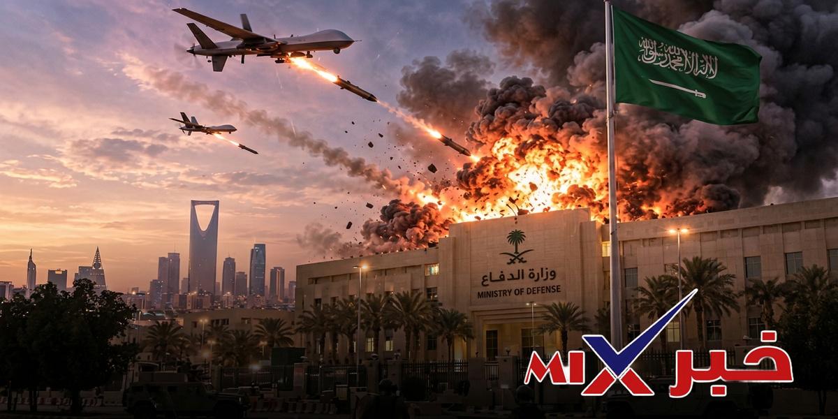 استهداف وزارة الدفاع السعودية