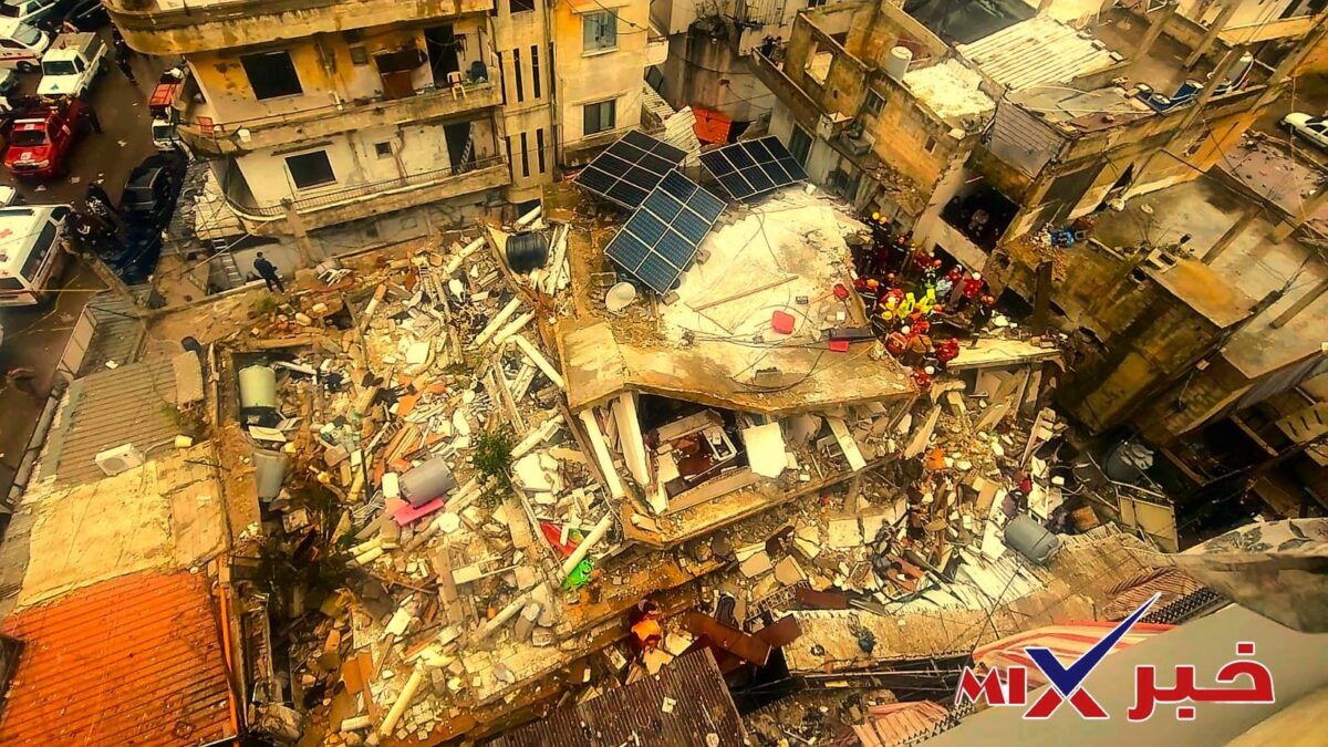 انهيار مبنى طرابلس بلبنان 2026