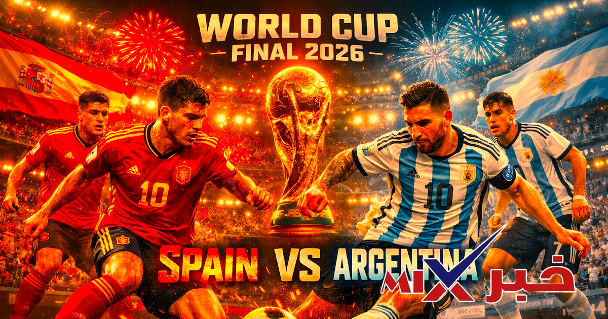 بث مباشر مباراه اسبانيا والارجنتين الآن نهائي كاس العالم 2026