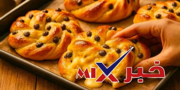 بريوش حلزوني بالكسترد و الشكولاتة brioche