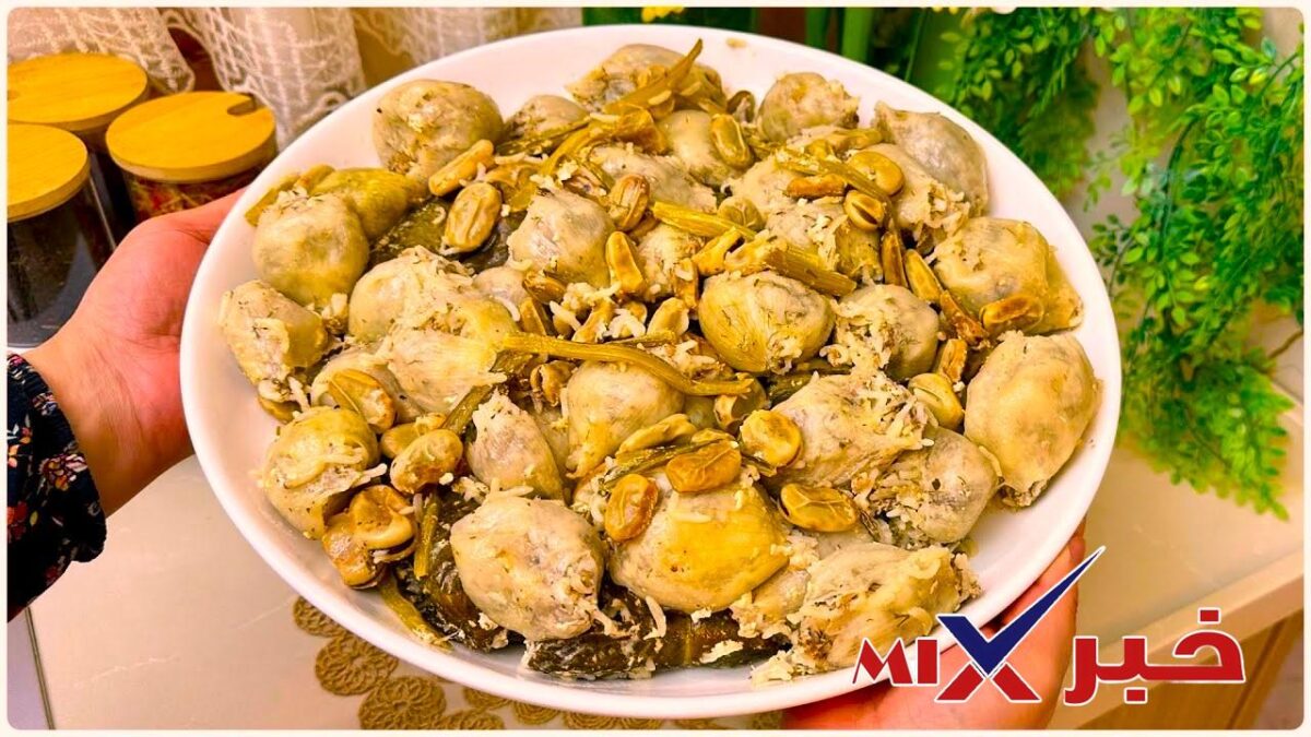 دولمة كردية باللبن
