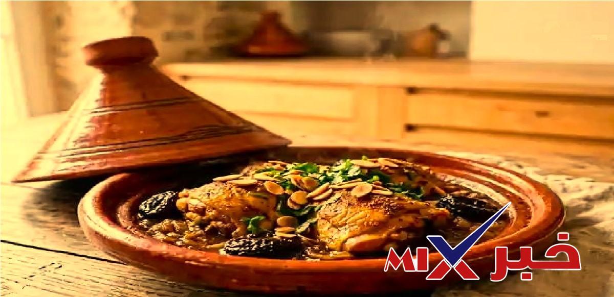 طاجين الفراخ والقراصيا