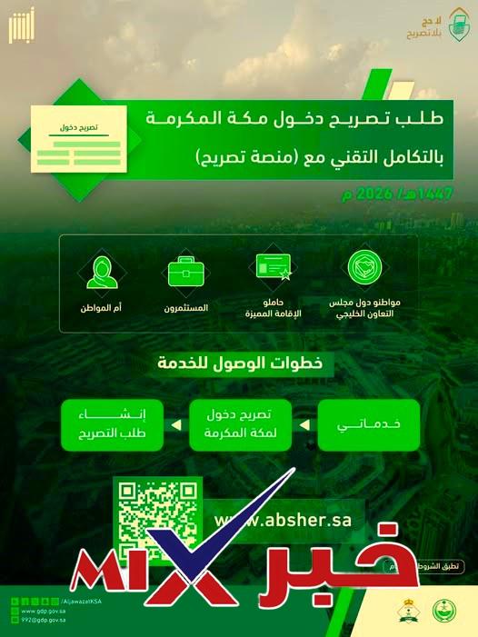طلب تصريح دخول مكة